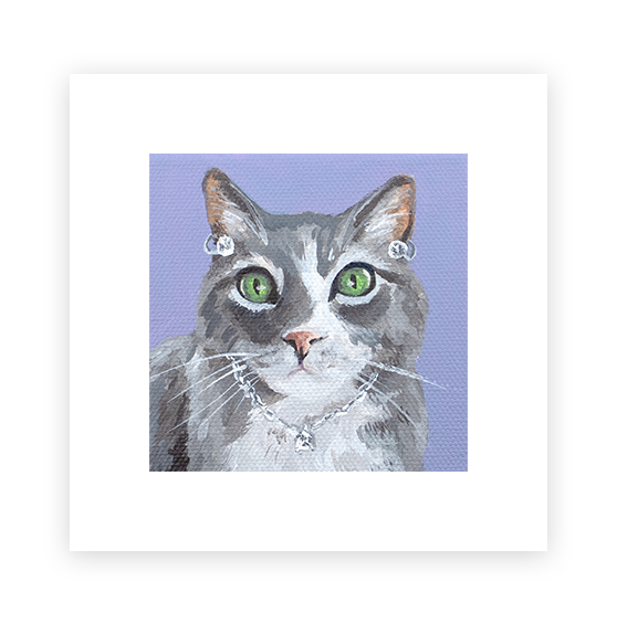 Cat 64: Frosty Art Print