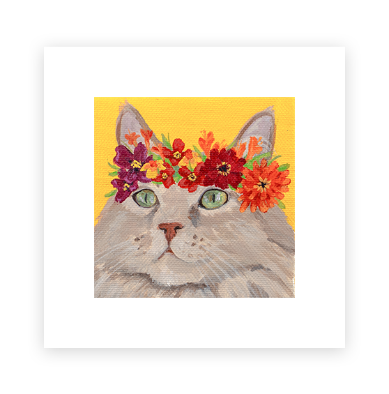 Cat 72: Walnut Art Print