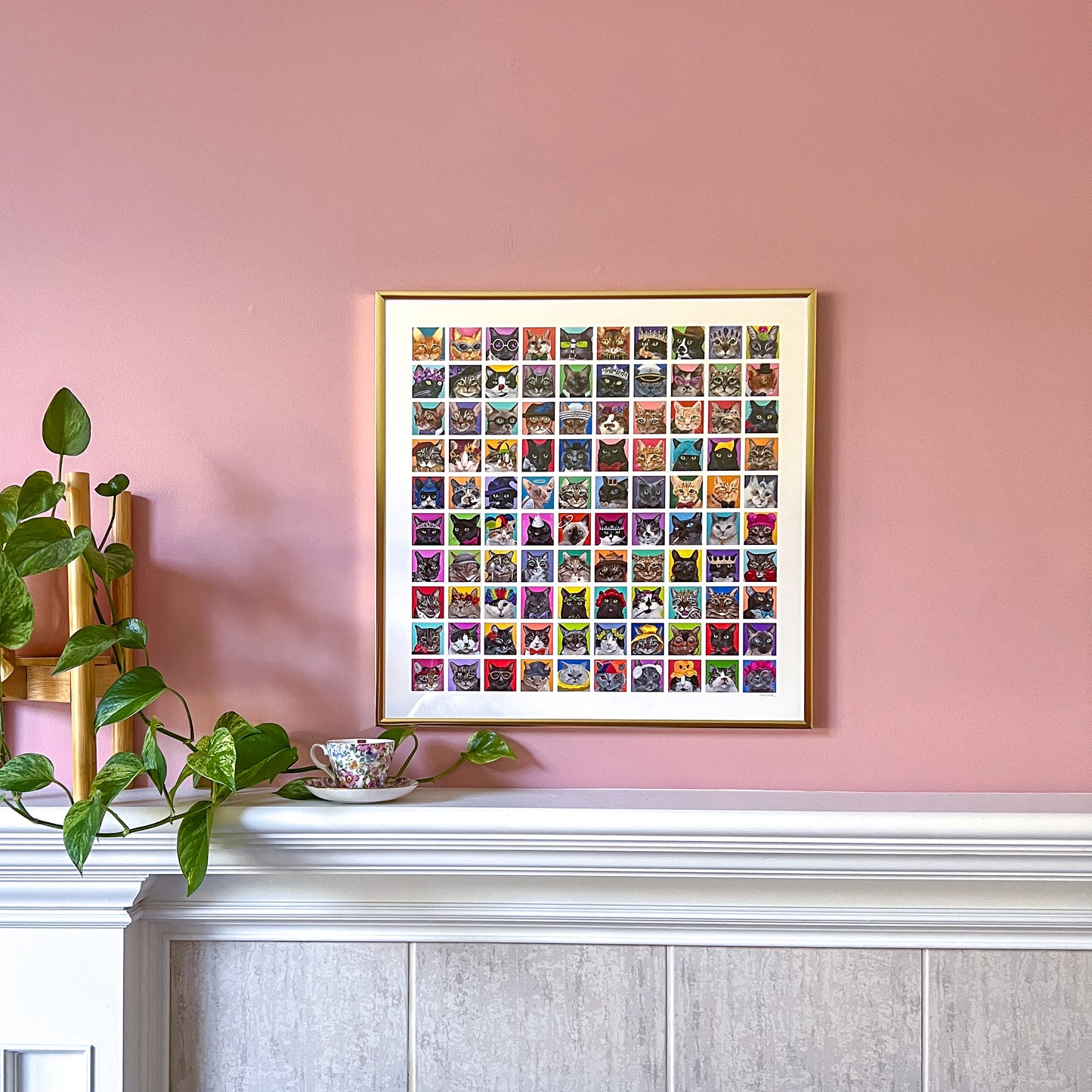 100 Cats Art Print