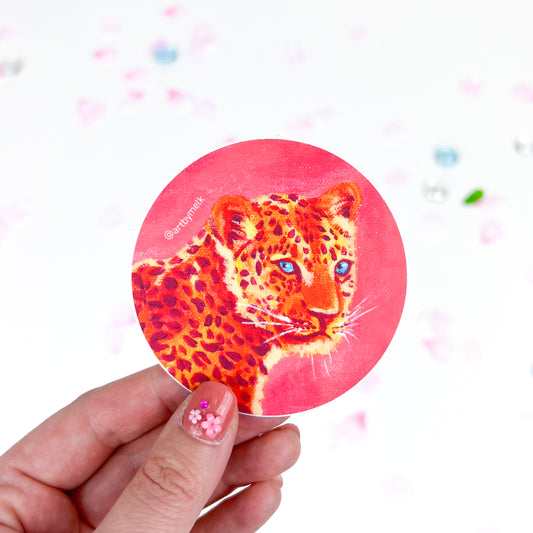 Sticker - Pink Leopard