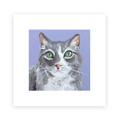Cat 64: Frosty Art Print