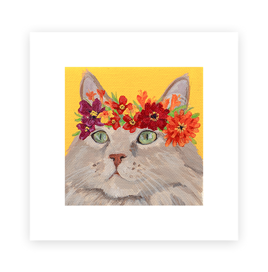 Cat 72: Walnut Art Print