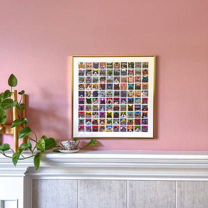 100 Cats Art Print