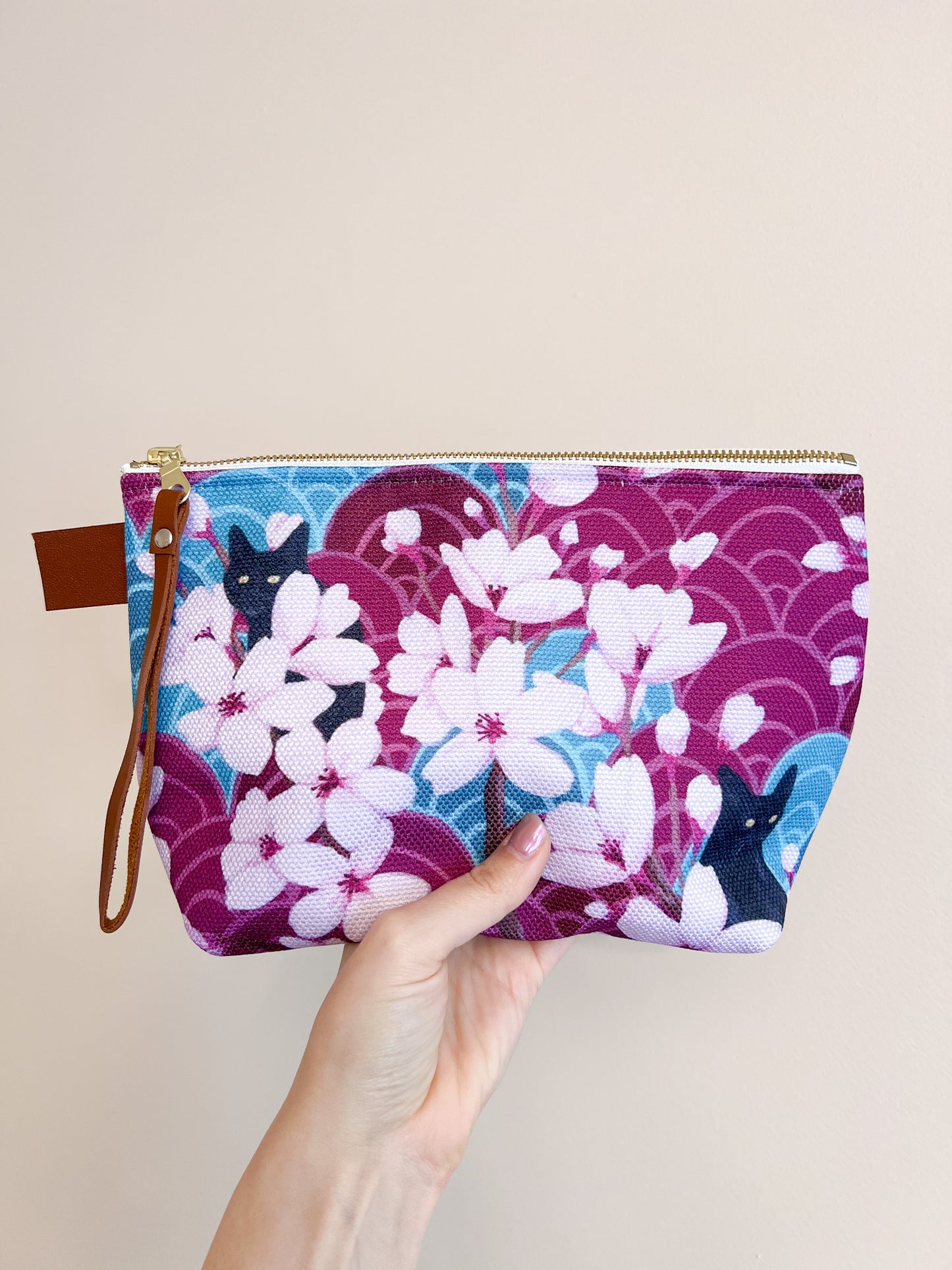 Makeup Bag - Sakura Waves