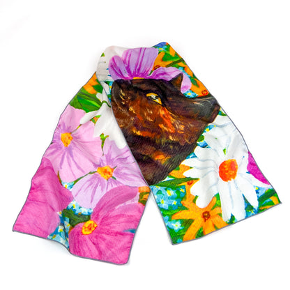 Long Silk Scarf - Daisy's Daisies