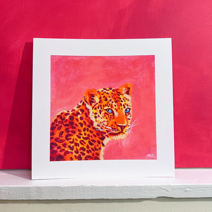 Pink Leopard Art Print